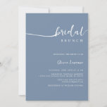 Simple Modern Handwritten Script Bridal Brunch  招待状<br><div class="desc">Modern Handwritten Script Bridal Brunch Invitation | Periwinkle dusty blue simple elegance,  bridal shower</div>