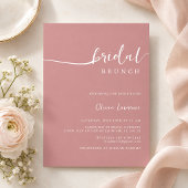 Simple Modern Handwritten Script Bridal Brunch 招待状