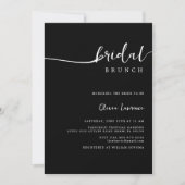 Simple Modern Handwritten Script Bridal Brunch  招待状 (正面)