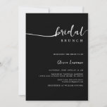 Simple Modern Handwritten Script Bridal Brunch  招待状<br><div class="desc">Modern Handwritten Script Bridal Brunch Invitation | Black and white simple elegance bridal shower</div>