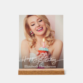 Simple Modern Happy Birthday アクリルサイン