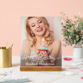 Simple Modern Happy Birthday アクリルサイン (ウェディング)