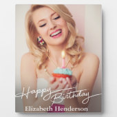 Simple Modern Happy Birthday Photo フォトプラーク (正面)