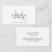 Simple Modern Interior Designer Script Business 名刺 (正面/裏面)