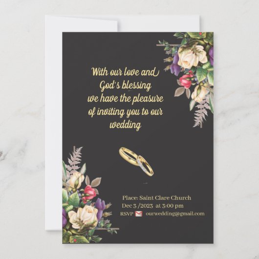 Simple modern invitation, simple, minimalist セーブザデート (裏面)