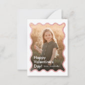 Simple Modern Kids Photo Classroom Valentine's ノートカード (正面)