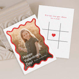Simple Modern Kids Photo Classroom Valentine's ノートカード