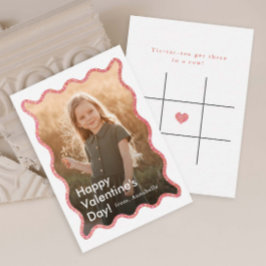 Simple Modern Kids Photo Classroom Valentine's ノートカード