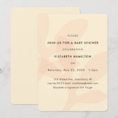 Simple Modern Leaf Design Baby Shower Invitation 招待状 (正面/裏面)