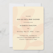 Simple Modern Leaf Design Baby Shower Invitation 招待状 (正面)