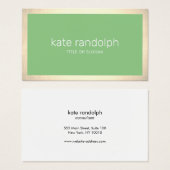 Simple Modern Lime Green Gold Border (正面&裏面)