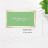 Simple Modern Lime Green Gold Border (デスク)