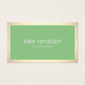Simple Modern Lime Green Gold Border (正面)