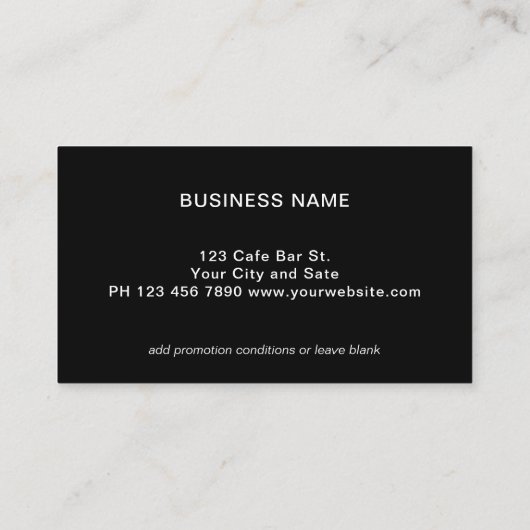 Simple Modern Logo Business Loyalty Card 名刺 (裏面)