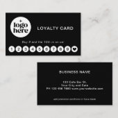 Simple Modern Logo Business Loyalty Card 名刺 (正面/裏面)