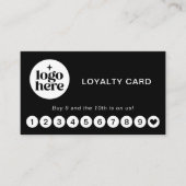 Simple Modern Logo Business Loyalty Card 名刺 (正面)