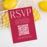 Simple Modern Magenta Wedding RSVP Online QR Code<br><div class="desc">Designed to coordinate with for the «Bright» Wedding Invitation Collection. To change details,  click «Details». To move the text or change the size,  font,  or color,  click «Edit using Design Tool». View the collection link on this page to see all of the matching items in this beautiful design.</div>