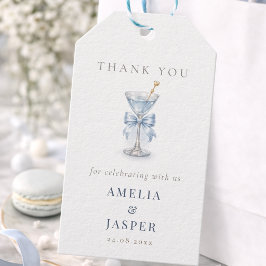 Simple Modern Martini Baby Shower Party Thank You ギフトタグ