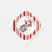 Simple modern merry christmas calf Cow OX pattern スタンダードカクテルナプキン (角)