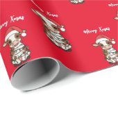 Simple modern merry Christmas calf Cow OX pattern ラッピングペーパー (ロールコーナー)