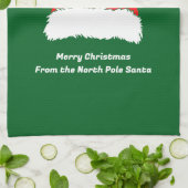 Simple Modern Merry Christmas Green キッチンタオル (折り畳み)