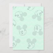 Simple Modern Mickey Mouse Disney Birthday 招待状 (裏面)