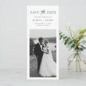 Simple Modern Minimal Bookmark Photo Wedding セーブザデート (スタンド正面)