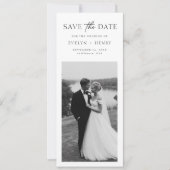 Simple Modern Minimal Bookmark Photo Wedding セーブザデート (正面)