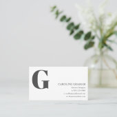Simple Modern Minimal Interior Designer Monogram 名刺 (スタンド正面)
