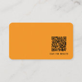 Simple Modern Minimal Orange QR Code 名刺 (裏面)