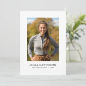 Simple Modern Minimal Photo Graduation 案内状 (スタンド正面)