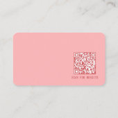 Simple Modern Minimal Pink QR Code 名刺 (裏面)