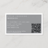 Simple Modern Minimal Professional  Photo QR code 名刺 (裏面)