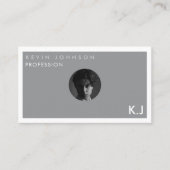 Simple Modern Minimal Professional  Photo QR code 名刺 (正面)