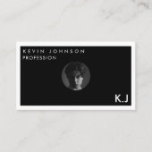 Simple Modern Minimal Professional Photo QR code 名刺 (正面)