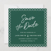 Simple Modern minimal Script Wedding save the date セーブザデート (正面)