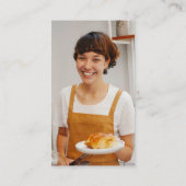 Simple Modern Minimal Vertical Logo Photo 名刺 (裏面)