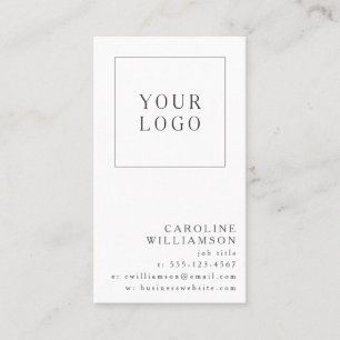 Simple Modern Minimal Vertical Logo QR Code 名刺
