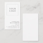 Simple Modern Minimal Vertical Professional Logo 名刺 (正面/裏面)