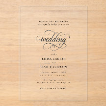 Simple Modern Minimalist Black And White Wedding I