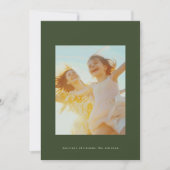 Simple Modern Minimalist Christmas Green Photo シーズンカード (正面)
