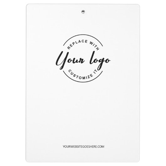 Simple Modern Minimalist Custom Logo Branded クリップボード (裏面)