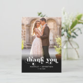 Simple Modern Minimalist Photo Wedding  サンキューカード (スタンド正面)