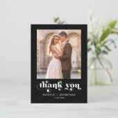 Simple Modern Minimalist Photo Wedding  サンキューカード (スタンド正面)
