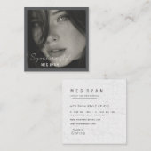  Simple Modern minimalist  Professional Photo  スクエア名刺 (正面/裏面)
