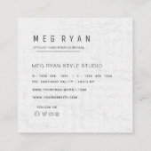  Simple Modern minimalist  Professional Photo  スクエア名刺 (裏面)