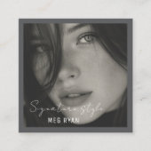  Simple Modern minimalist  Professional Photo  スクエア名刺 (正面)