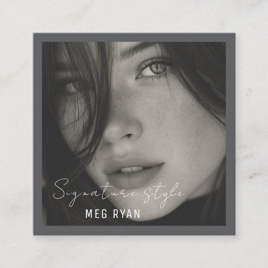  Simple Modern minimalist  Professional Photo  スクエア名刺 (正面)
