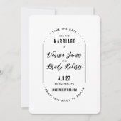 Simple Modern Minimalist Save the Date 招待状 (正面)