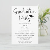 Simple Modern Minimalist Script Graduation Party 招待状 (スタンド正面)